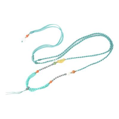 DIY手工编织玉器挂绳毛衣链