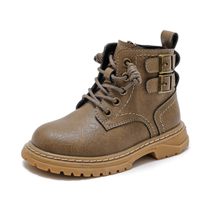 男童马丁靴2025新款秋冬季真皮加绒棉鞋儿童靴子二棉雪地帅气短靴