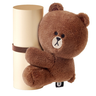 窗帘捆绑带布朗熊收拢神器创意简约纱帘卡通公仔饰品配饰配件玩偶