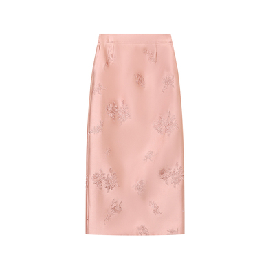 新中式国风绣花直筒半身裙