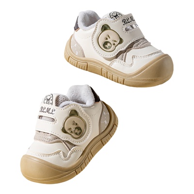 Ginofu冬加绒保暖1-3岁学步鞋子