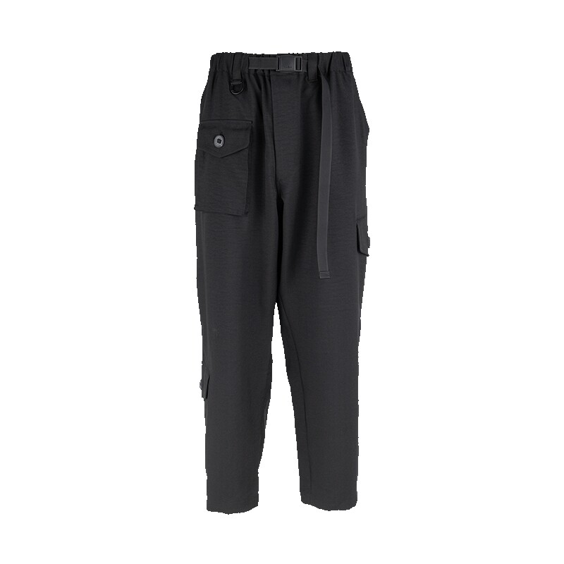 Y-3腰锥形运动工装长裤男士