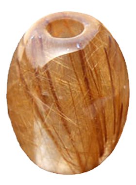 水玉冰魄天然金发晶路路通珠实物