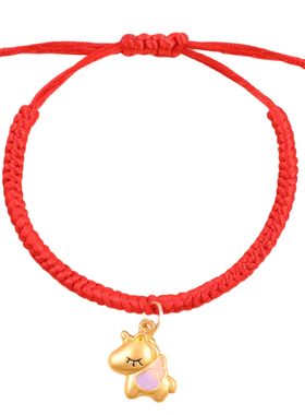 红绳手链男女小马元素本命年手绳