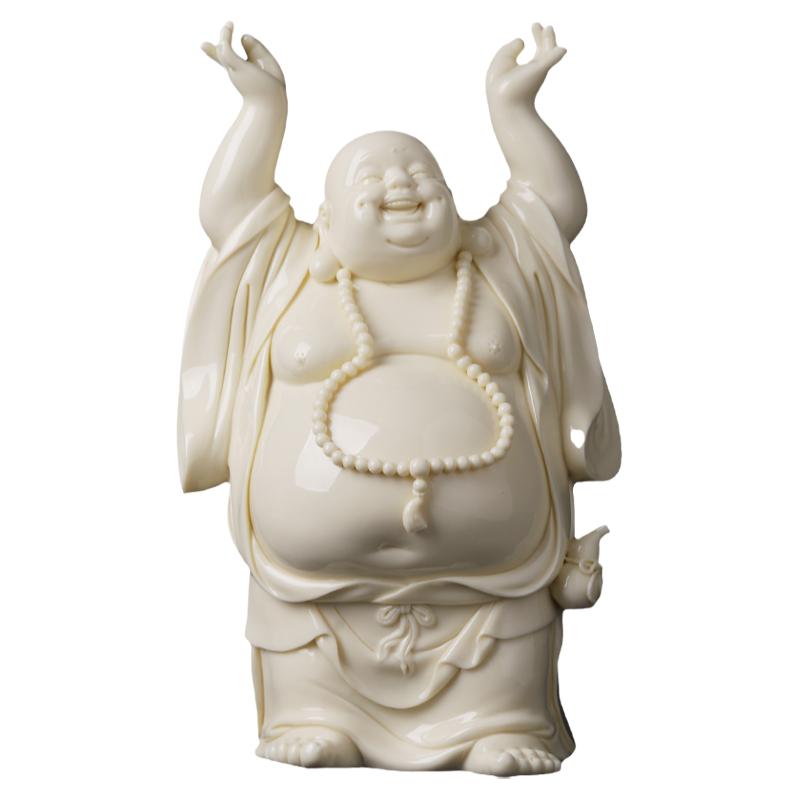戴玉堂陶瓷摆件《乐开怀》大肚弥勒佛站像摆件弥勒笑佛家居饰品