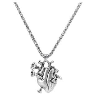 punkyouth坚韧之心吊坠项链原创设计个性小众朋克饰品