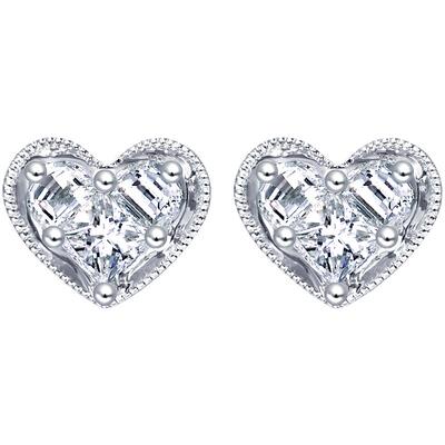 周生生18k白色黄金ladyheart
