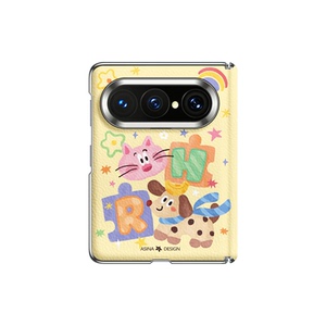 彩色快乐狗狗适用华为PuraXMax手机壳磁吸带支架阔小折叠PURA典藏版X全包中轴保护套防摔女生purax2可爱新款
