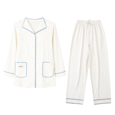 loveloc夏薄纯棉哺乳月子服套装