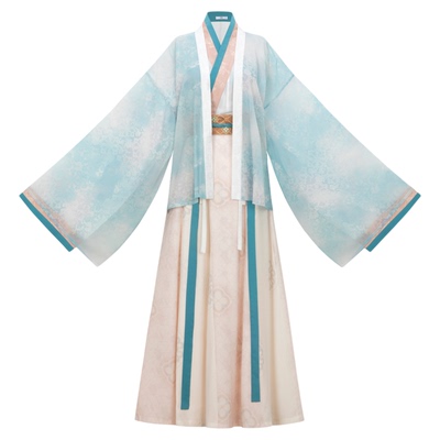 花朝记晋褶衣交窬裙清新文艺汉服