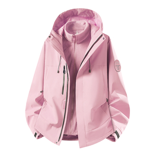 骆驼骑师妈妈装户外冲锋衣女三合一防水登山外套2026新款春装衣服