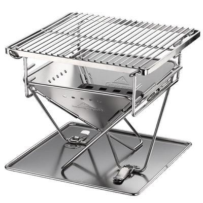 柯曼轻便柴火炉多功能折叠不锈钢户外烧烤架炭火烤肉自驾游焚火台