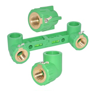 晟悦PPR双联弯淋浴龙头配件等电位内丝弯20/25ppr接地防漏电热熔