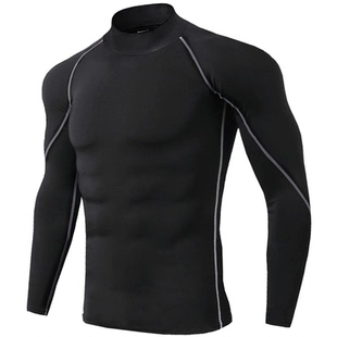 Men's Long-sleeve Compression Sports T-shirt 运动紧身衣T恤男