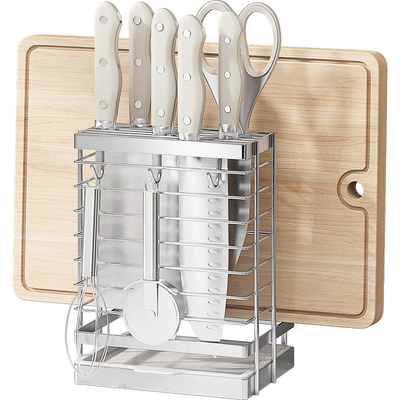 304不锈钢厨房刀架刀座砧板架