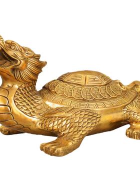 铜龙龟摆件八卦金钱龟办公室