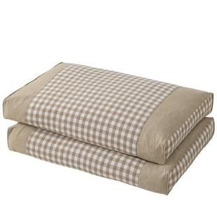 紫罗兰全棉水洗棉全荞麦壳枕芯内外套可拆洗荞麦皮枕头纯棉枕头芯