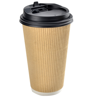 商吉纸杯加厚牛皮纸杯一次性杯子咖啡外带杯奶茶杯打包杯