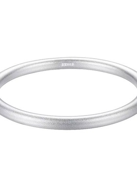 足银9999纯银古法手镯经典实心小众银手镯素圈简约