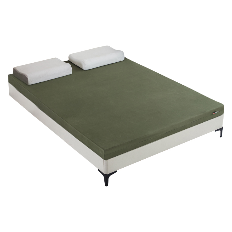 特硬单人学生宿舍床垫上下铺军绿色150DH高密度海绵床垫加硬双人