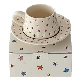 穆尼 韩式ins彩色星星餐具甜品盘早餐碗咖啡杯家用餐具套装礼盒