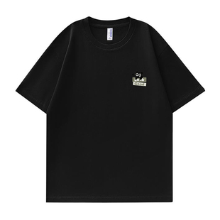 二更纯棉短袖T恤男2026夏季薄款宽松休闲衣服潮牌男生半袖体恤衫