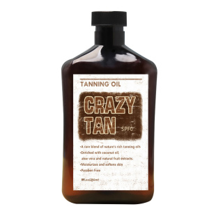 美国Crazytan室外美黑助晒油250ml红深古铜100倍速黑持久面部可用