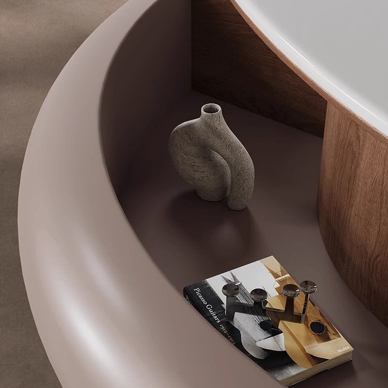 ir意式新款轻奢旋转小户型茶几极简艺术茶几家用现代圆形茶几组合