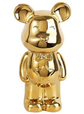 轻奢陶瓷电镀暴力熊摆件
