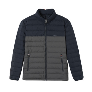 GANT/甘特冬季新款男士短款立领拼色简约休闲白鸭绒羽绒服外套