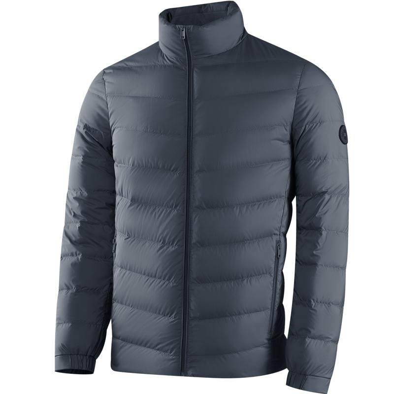 HLA/海澜之家运动25秋冬便携情侣轻薄排骨羽绒服内搭立领外套男女