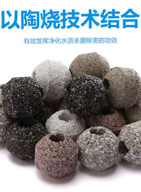 台湾gae培菌球滤材陶瓷环鱼缸细菌屋硝化细菌过滤材料50斤