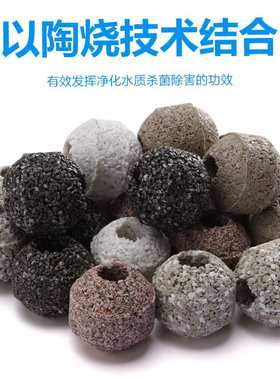 台湾gae培菌球滤材陶瓷环鱼缸细菌屋硝化细菌过滤材料50斤