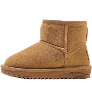 回力女童雪地靴2025年秋冬女款皮毛一体儿童棉靴加绒加厚保暖棉鞋