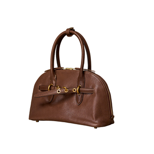 凯撒植鞣牛皮包包女新款女士单肩斜挎包手提包保龄球包真皮女包