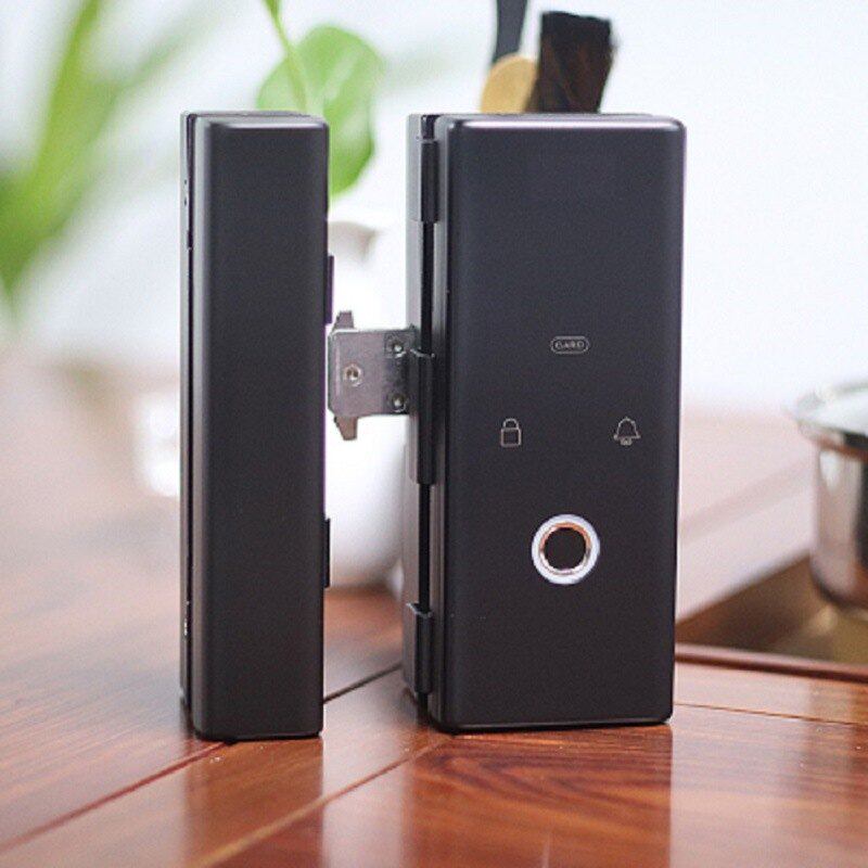 直销办公室双开有框门智能电子涂鸦tuya远程玻璃门指纹锁