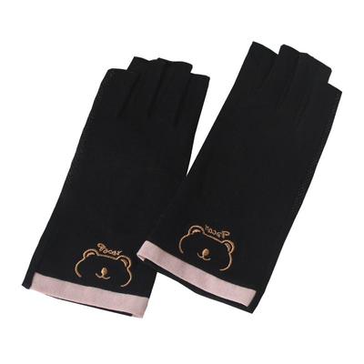 炫媂女士棉半指美甲手套