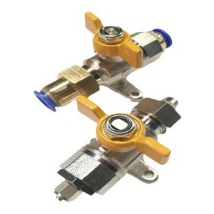 气泵气管球阀气阀带安装支架固定座PC快速接头阀门气阀开关