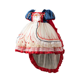 D.Bkyer童装女童白雪公主裙夏装2025新款洛丽塔儿童生日绝美裙子