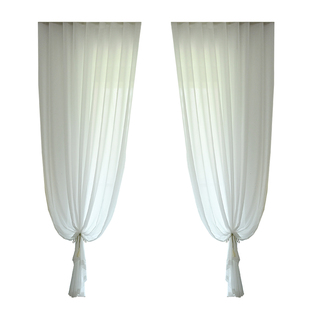 纱帘透光不透人飘窗阳台客厅白色白沙雪纺窗纱白纱窗帘薄纱新款