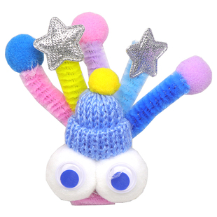 卡通可爱鞋带装饰扣 适配ouder鞋子配饰扭扭棒毛绒眼睛diy鞋带扣