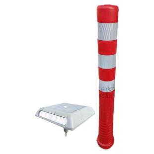 磁铁警示柱吸铁石弹力柱小区橡胶墩PU反光不倒翁隔离标弹性分道体