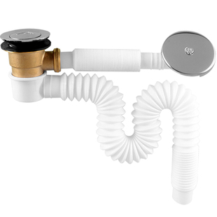 浴缸下水器泡澡木桶洗沐浴盆出水老式排水塞管按压弹跳阀配件全套