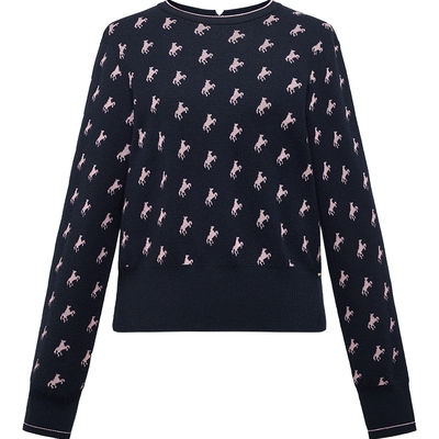 EP雅莹绵羊毛圆领套头针织衫