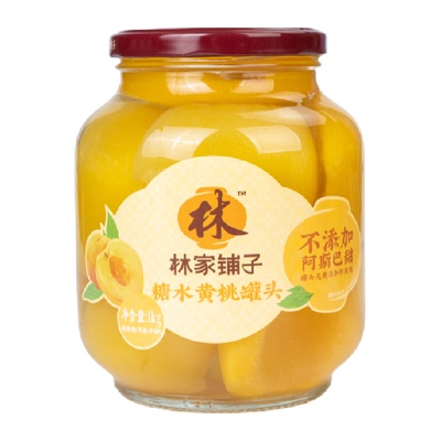 林家铺子黄桃罐头1kg×1罐