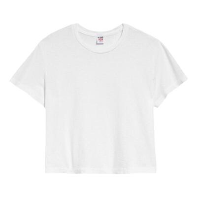 短袖休闲百搭薄款透气短款精梳棉