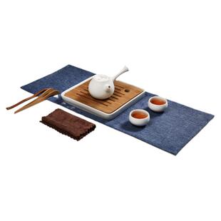 陶瓷茶盘家用茶具套装竹制储水日式功夫干泡台迷你小茶台托盘茶海