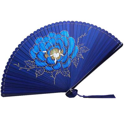 一品兰全竹子工艺礼品折扇送扇盒