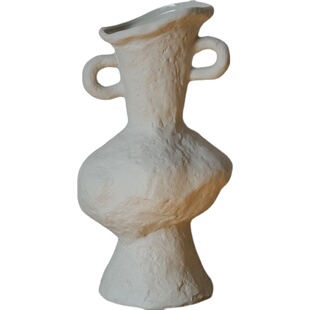 侘寂风手工素胚陶罐花瓶民宿样板间台面干花装饰摆件可水培养绿植