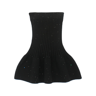 大耳象女童针织鱼尾半裙冬季新款宝儿气质甜美保暖厚半身长裙子